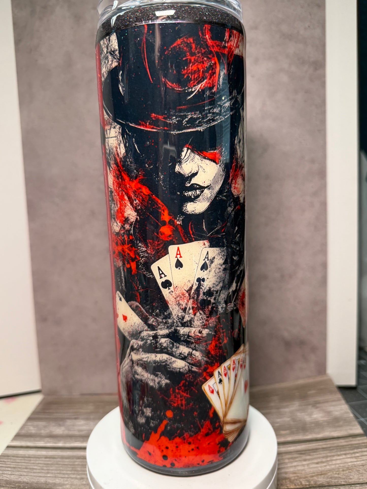 Cards on deck tumbler