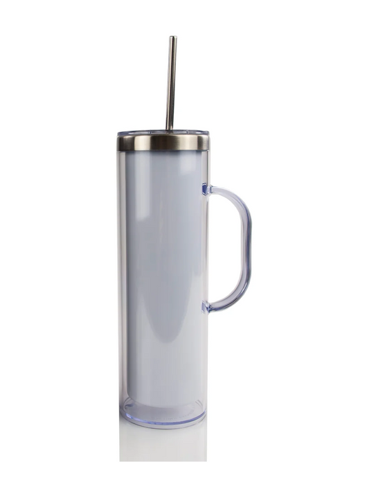 20 skinny tumbler w/handle