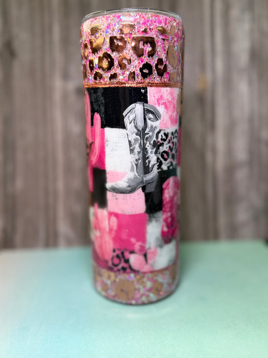 Pink country tumbler